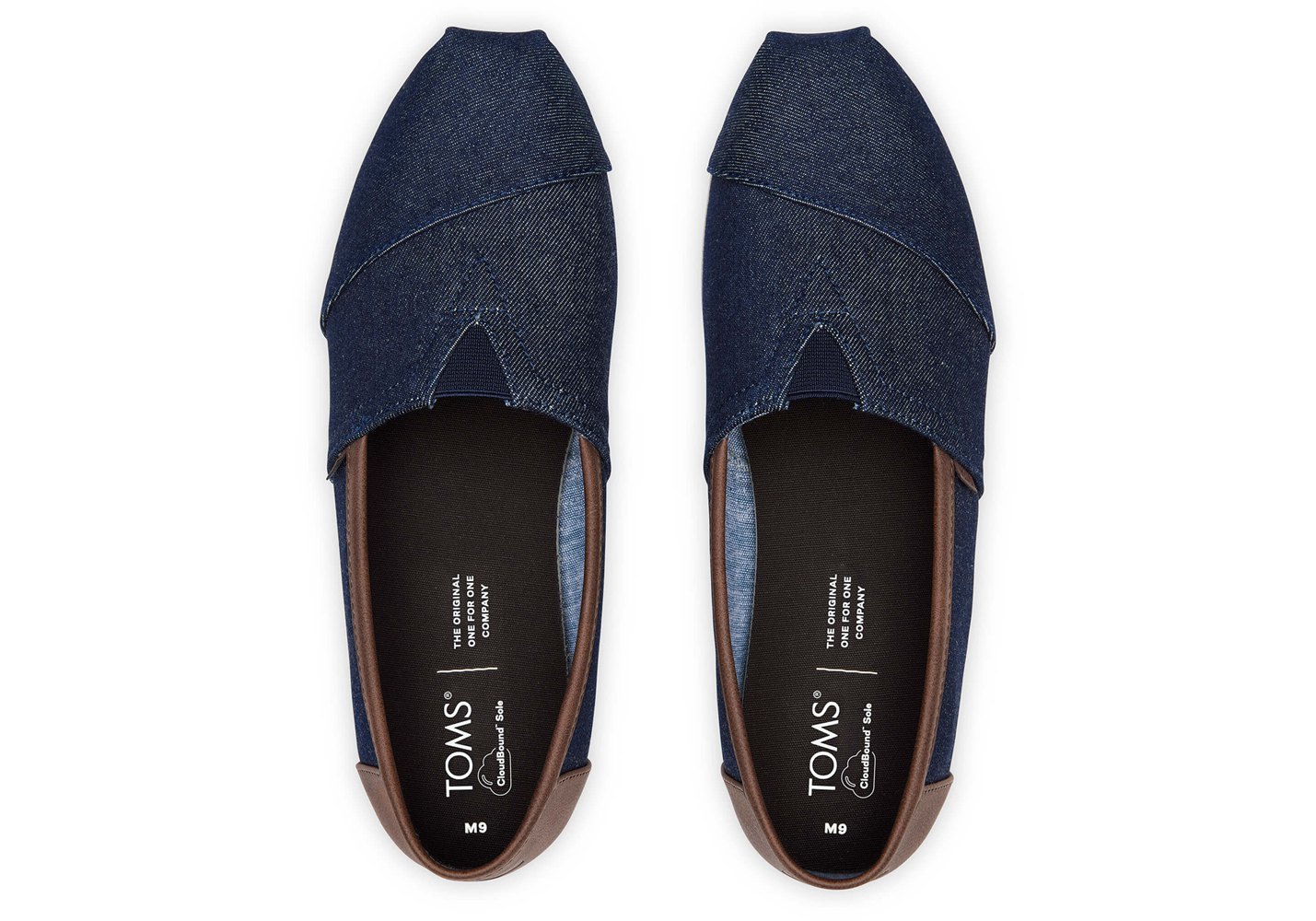 Toms Espadryle Męskie Granatowe - Alpargata Synthethic Trim - 45TKHXRZO